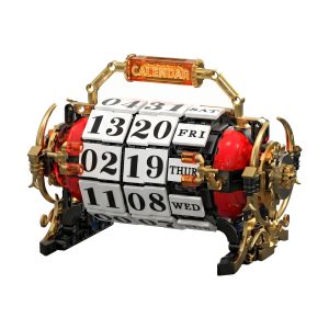 Retro Steampunk Building Block Flip Desk Calendar
