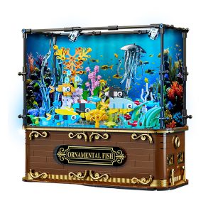 Illuminated Aquarium Building Blocks Set with Moving Fish