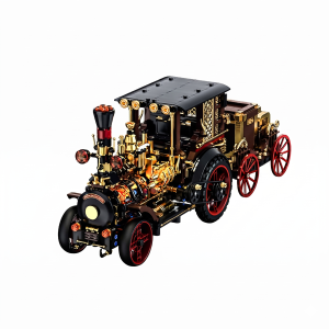 Retro Mechanical Steam Car Building Block Set
