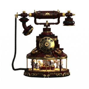 Vintage Telephone & Carousel LED Building Block Set
