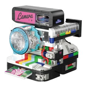 Cute Retro Instant Camera Building Block Set Desk Decor
