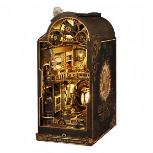 DIY Mechanical Rhythm 3D Wooden Book Nook with LED