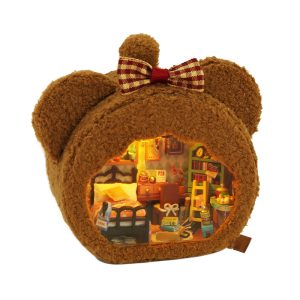 DIY Miniature Room Box Kit - Adorable Bedroom in a Roll, Easy Assembly