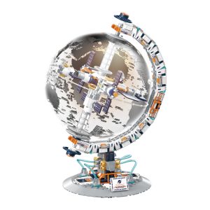 360 Rotating Space Station Globe Building Set