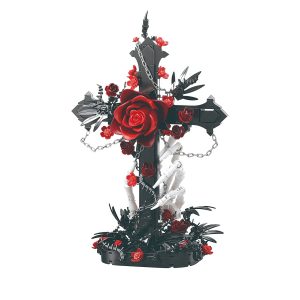 Dark Devotion Gothic Cross & Skeleton Hand Building Set - 720 Piece