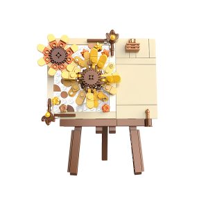 3D Sunflower Building Blocks Memo Board & Easel Desk Decor