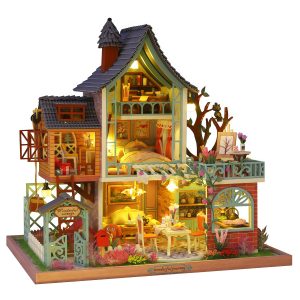DIY Wonderful Cottage 3D Wooden Miniature House with LED