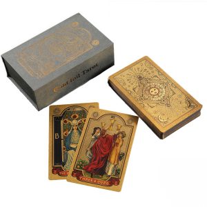 Luxury Gold Foil Tarot Deck: 78 Waterproof Cards